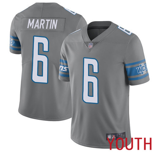 Detroit Lions Limited Steel Youth Sam Martin Jersey NFL Football 6 Rush Vapor Untouchable